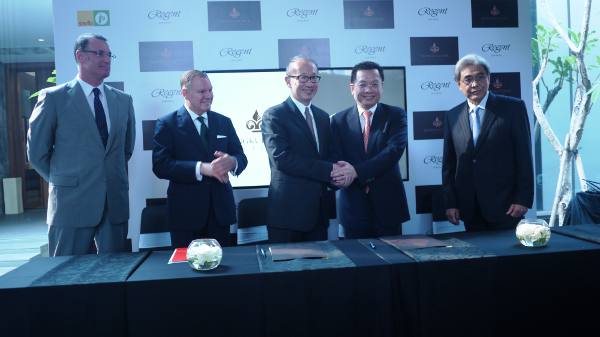 Penandatanganan kerja sama antara KG Global dengan Formosa International Hotels Corp Steven Pan, di Jakarta