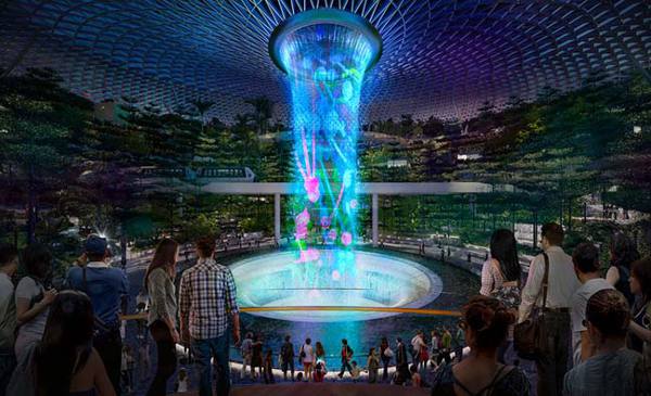 Ilustrasi: Taman Raksasa di Jewel Changi Airport