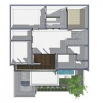 denah rumah dua atap