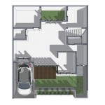 denah rumah dua atap lantai 1