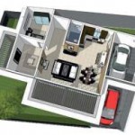 Rumah-Modern-Tropis-di-Lahan-Berkontur-Aksonometri-Lantai-1