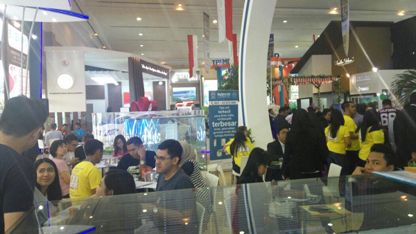 Suasana stand Evenciio Margonda di IPEX 2017, JCC Senayan, Jakarta, 12 – 20 Agustus 2017