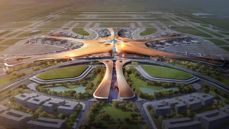 3d-artist-bandara-beijing-daxing-international-china Gambar artis bandara Beijing Daxing International di China seluas 7,5 juta m2 yang mampu menampung 100 juta orang per tahun. Konstruksinya ditargetkan rampung pertengahan 2019. (Foto: Dok. Gree Electric Appliance Indonesia)