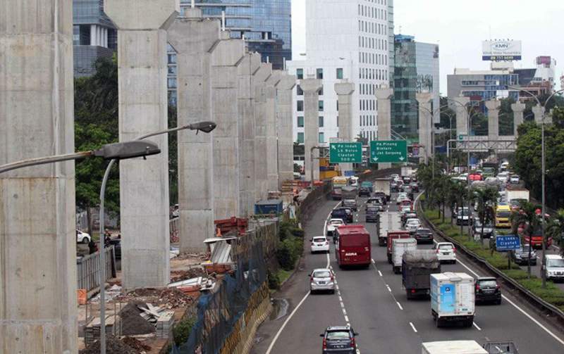Pembangunan MRT Lebak Bulus (foto: jawapos.com)