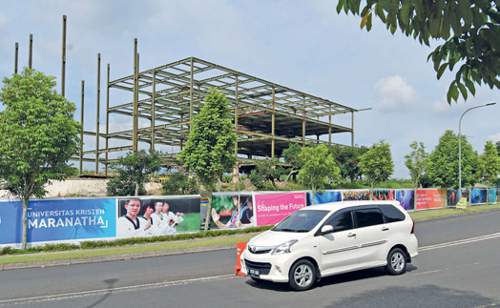 Progress pembangunan kampus Universitas Maranatha