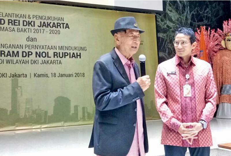 Begawan Properti Ciputra dan Sandiaga Uno | Foto : Susilo
