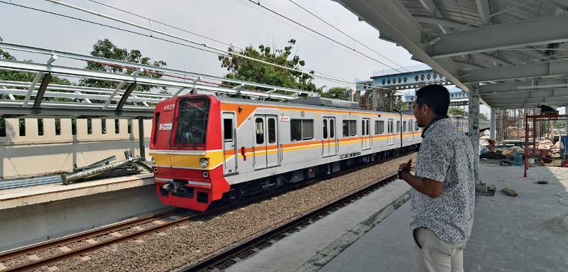 Progress pembangunan Stasiun Telaga Murni